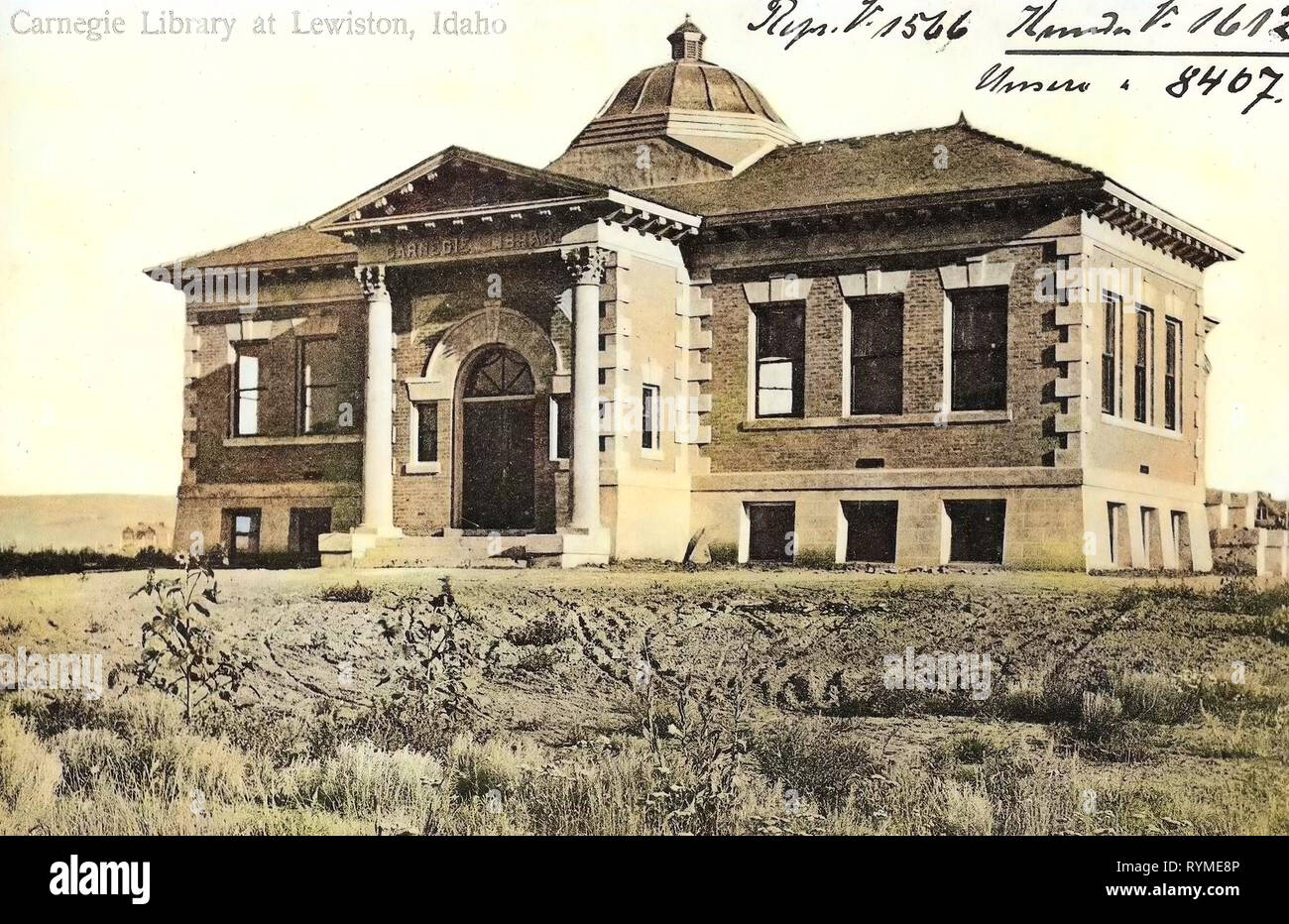 Bibliotecas en Idaho, 1906, Lewiston, la Biblioteca Carnegie en Lewiston Foto de stock