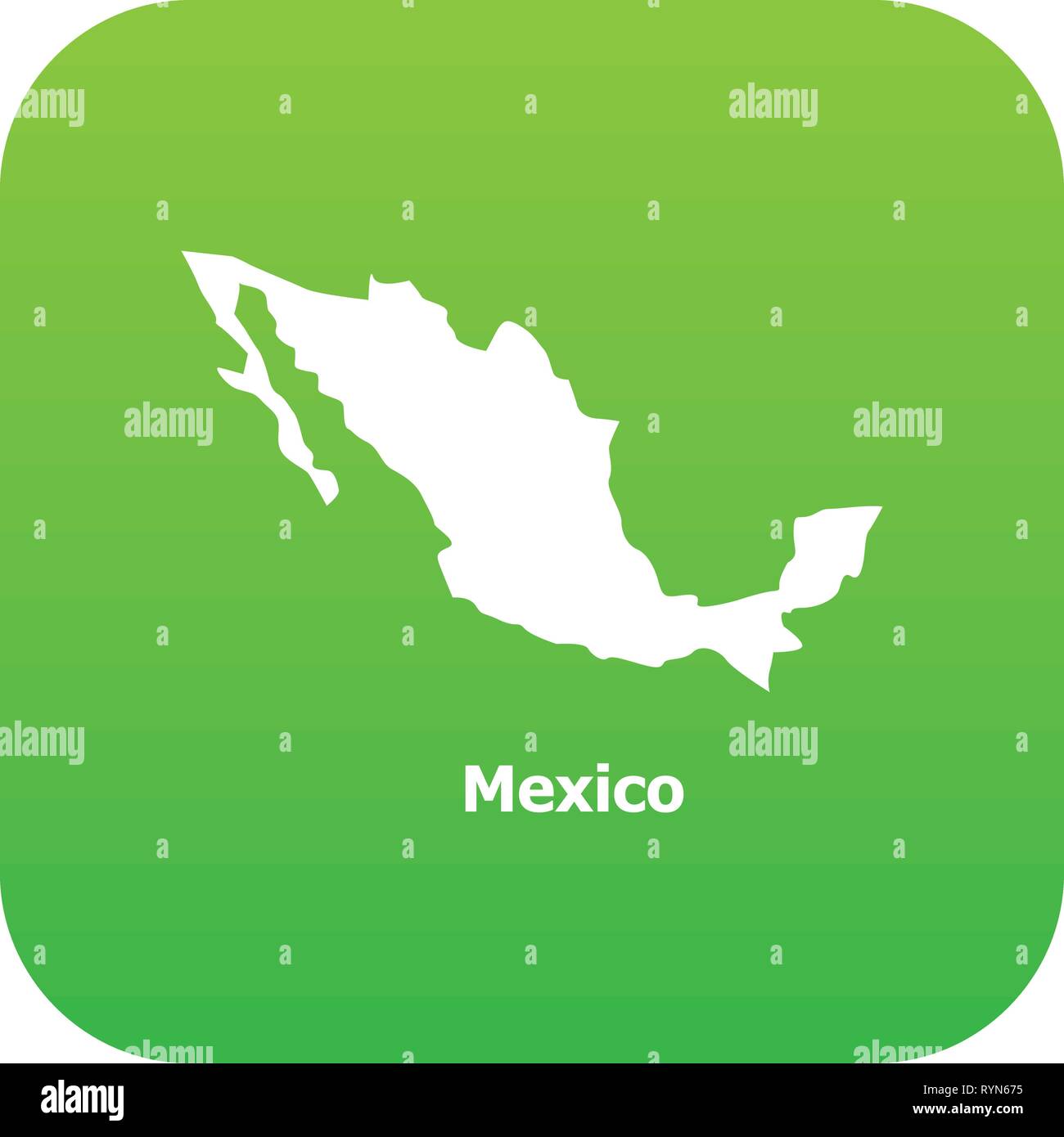 Icono de mapa de México, estilo sencillo Ilustración del Vector