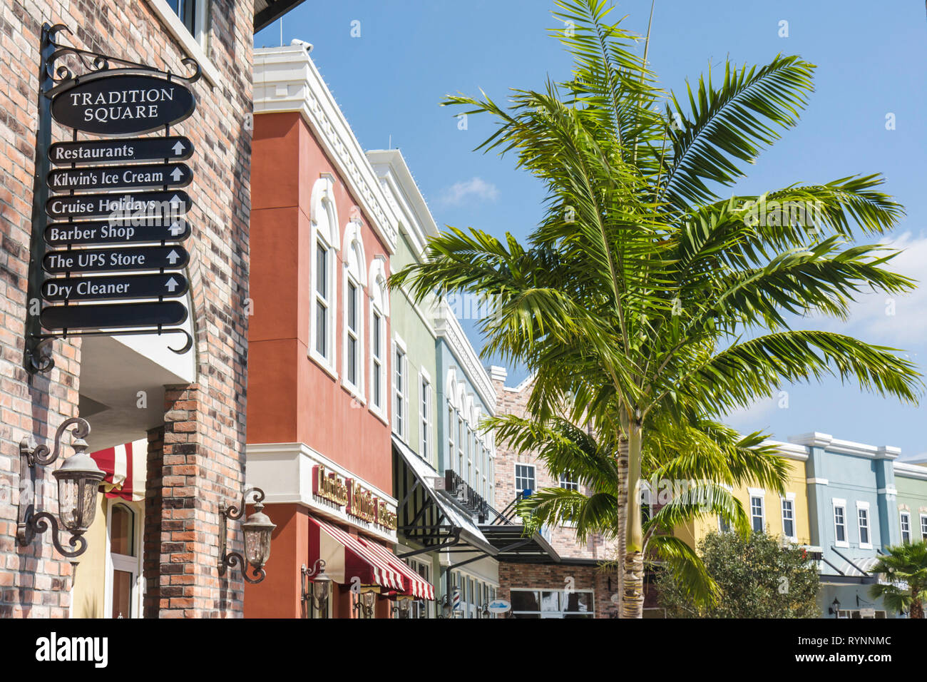 Port St. Saint Lucie Florida, tradición, comunidad planificada, desarrollo de bienes raíces, bajo construcción de obra nueva, T Foto de stock