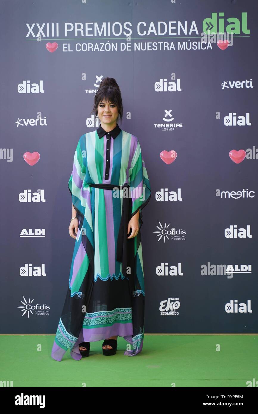 La cantante Vanesa Martin durante la 23 edición de los Premios de la Cadena  Dial en Tenerife Jueves 14 de marzo de 2019. Cordon Press Fotografía de  stock - Alamy