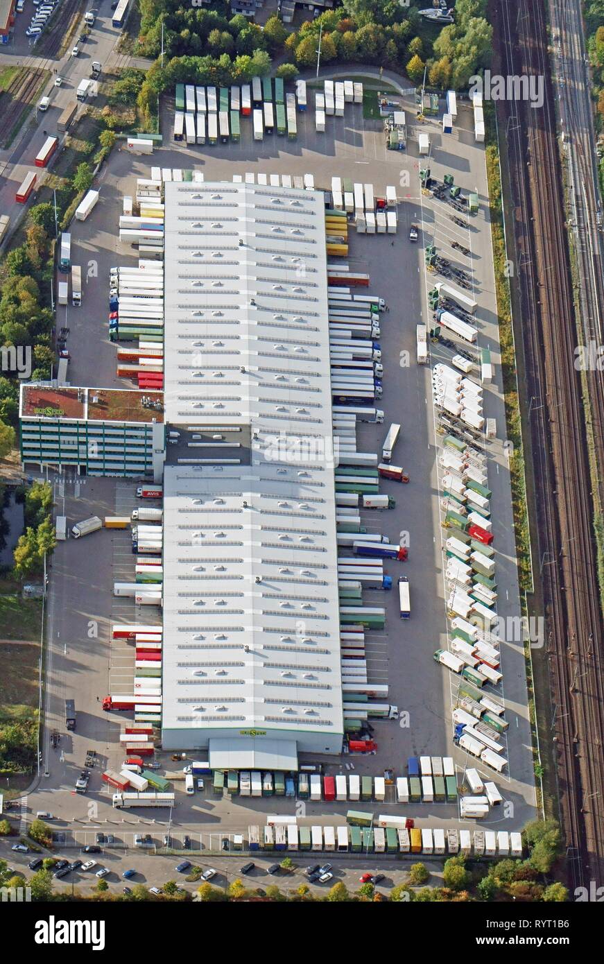 Bursped Logistik, Centro Logístico Internacional, Hamburgo, Alemania. Foto de stock