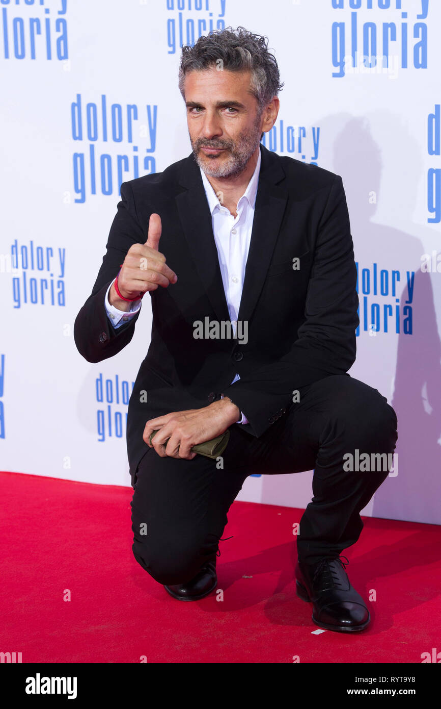 Leonardo Sbaraglia en el estreno de la película 'Dolor y Gloria / Dolor & Gloria' en el Cine Capitol. Madrid, 13.03.2019 | mundial de uso Foto de stock