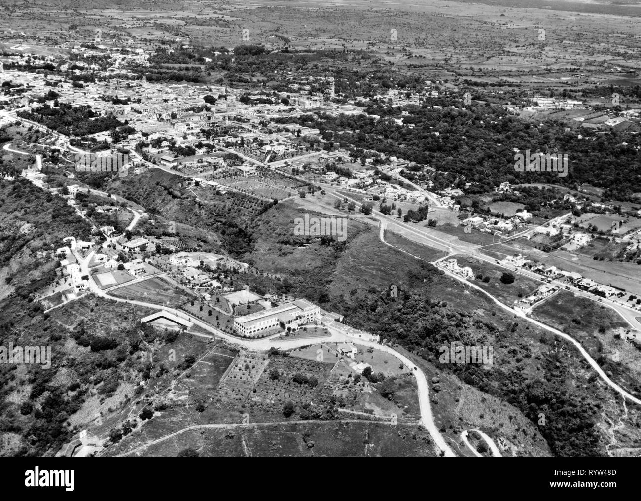 Geografía / viajes, México, Cuernavaca, vistas a la ciudad / paisajes urbanos, vista aérea, 1950-Clearance-Info-Not-Available Additional-Rights Foto de stock
