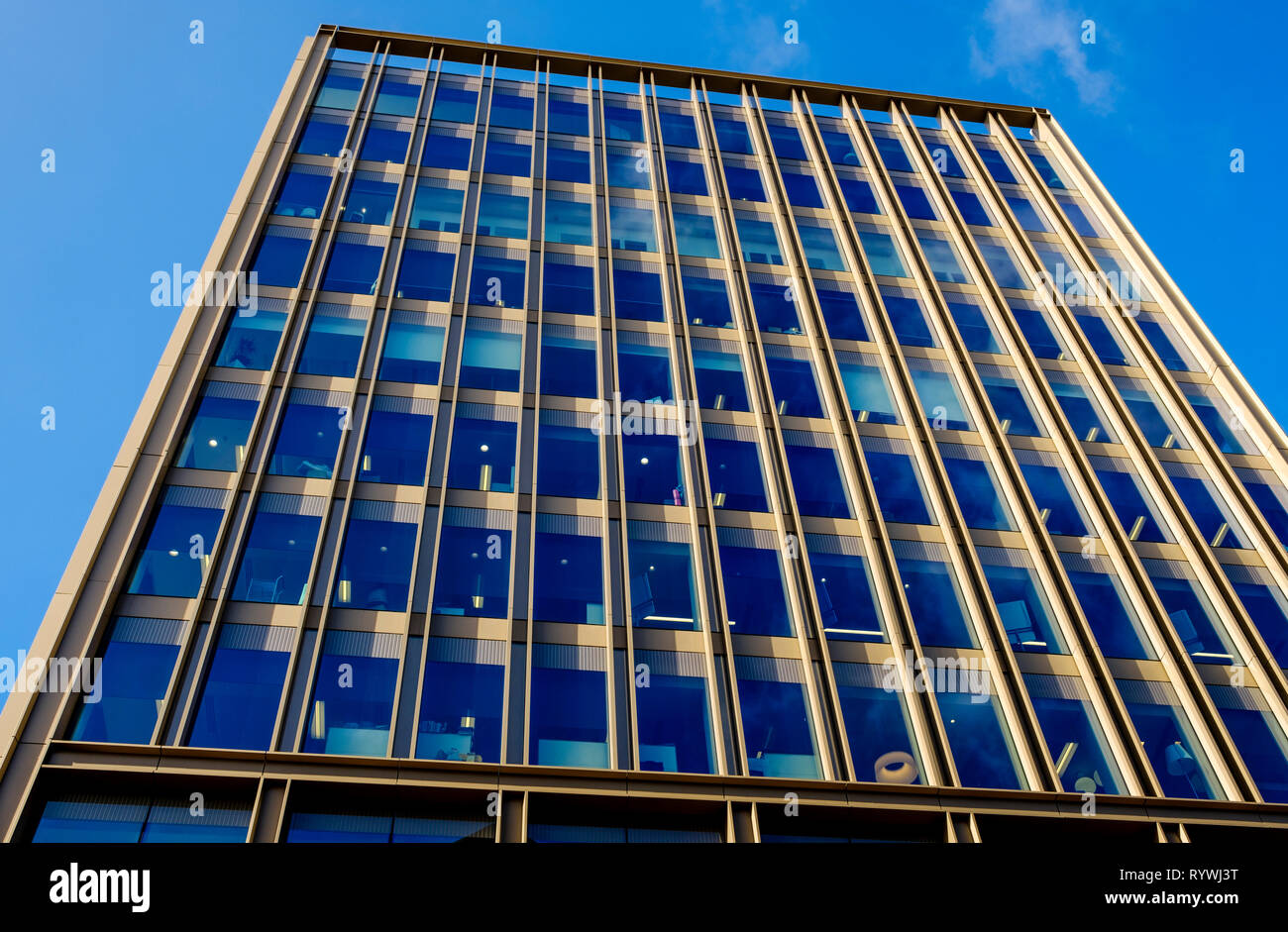 Altos edificios de oficinas moderno en West Nile Street, Glasgow, Escocia Foto de stock