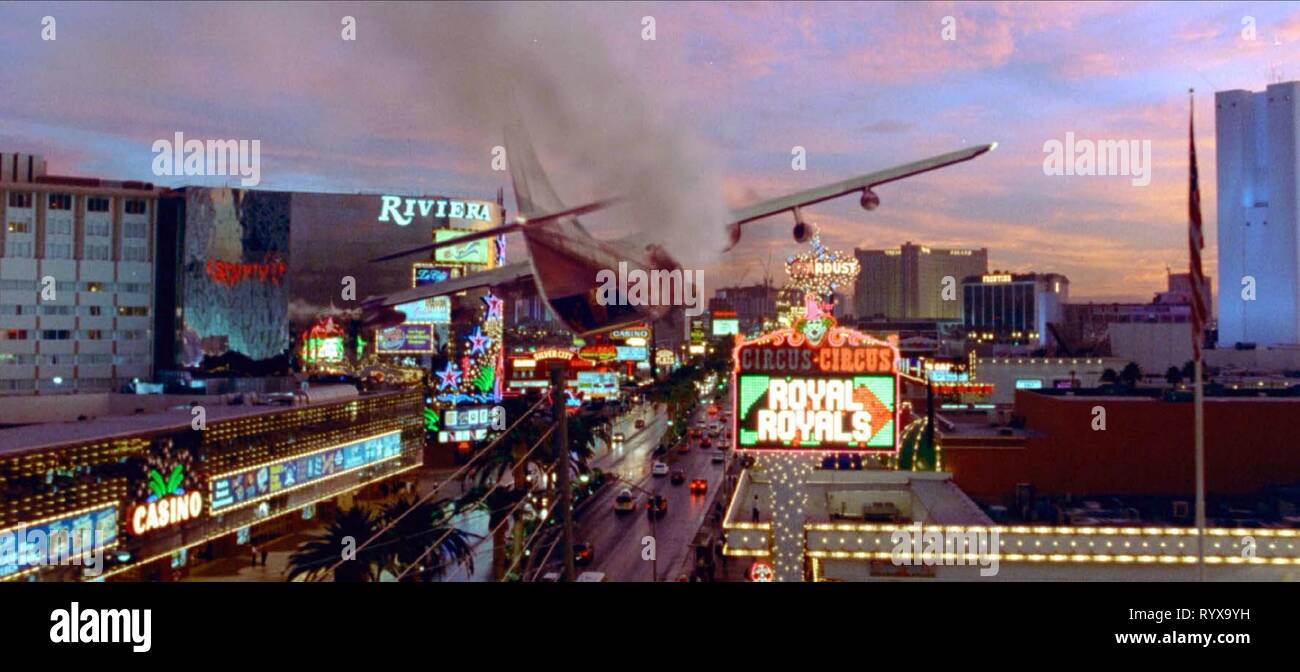 Avión jefes de Strip de Vegas, aire acondicionado, 1997 Foto de stock