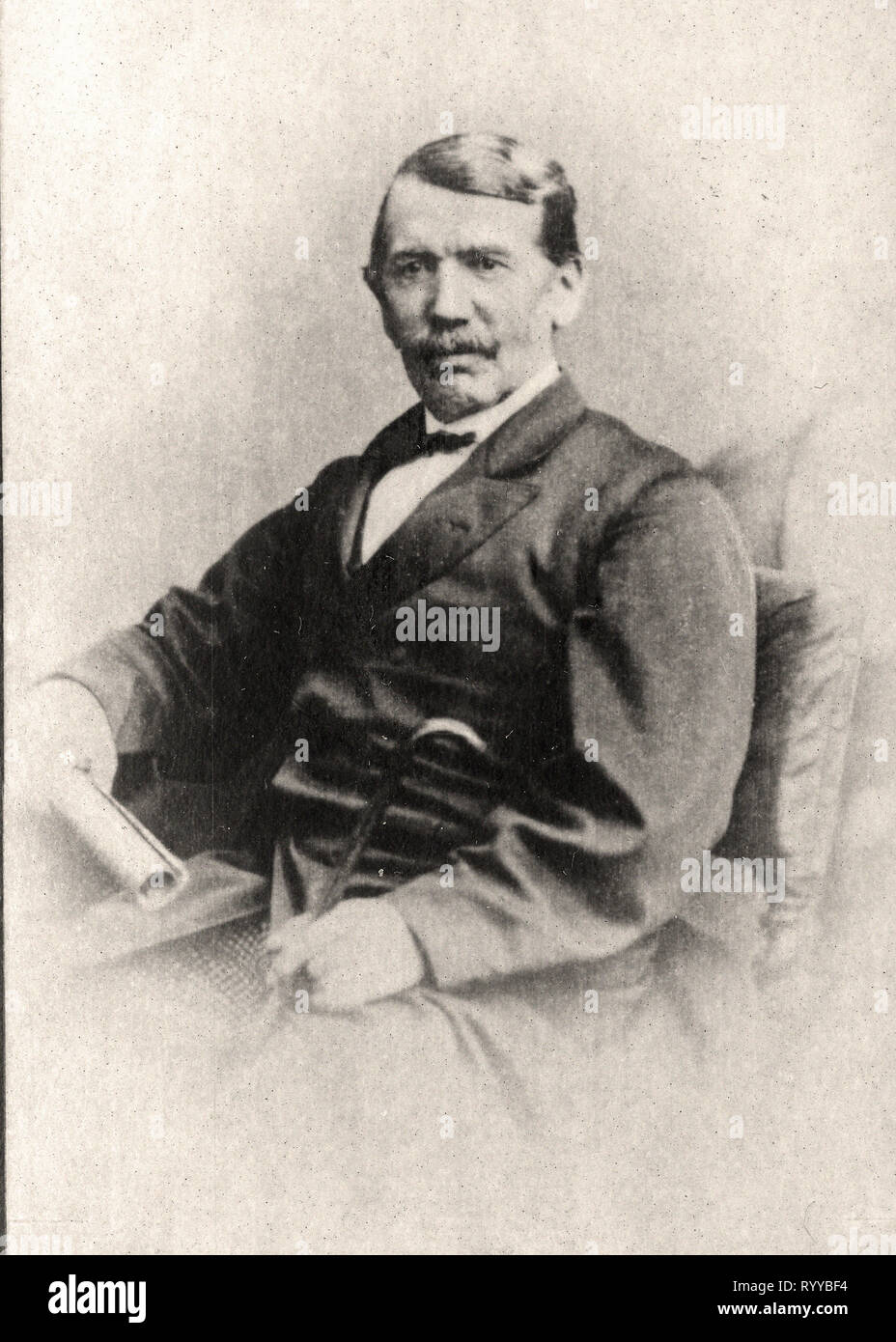 Retrato fotográfico de Livingstone de la colección Félix Potin, de principios del siglo XX. Foto de stock