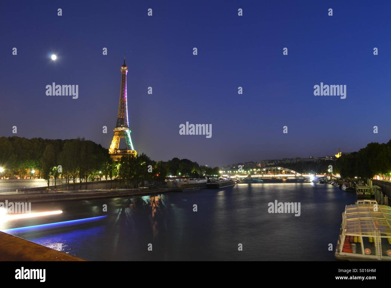 Paris Pont de l'Alma Foto de stock