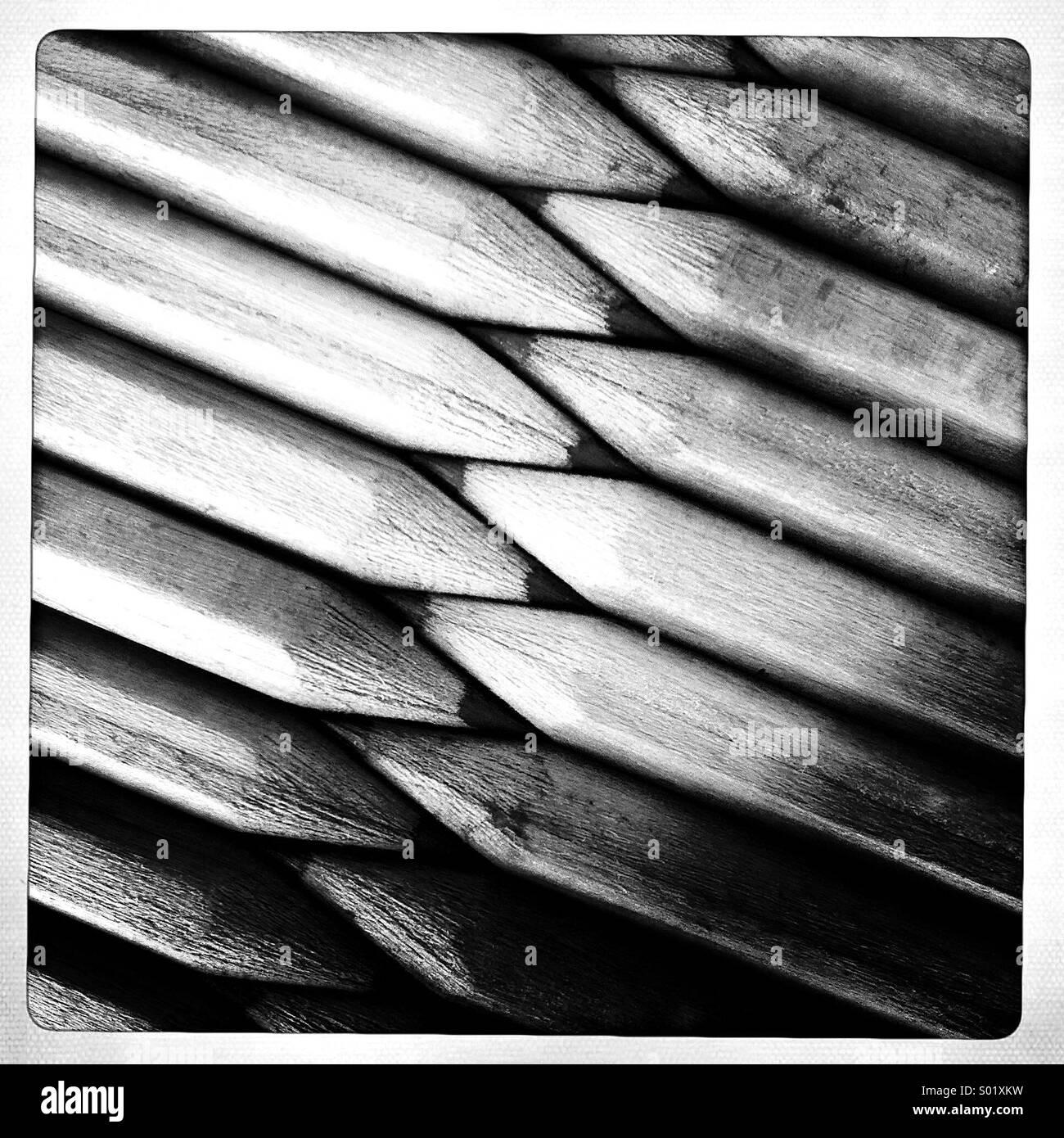 Lápices en una fila Foto de stock