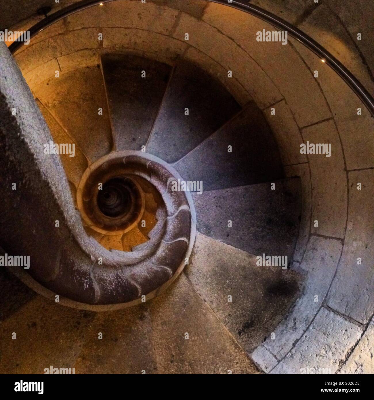 Una escalera en espiral Foto de stock