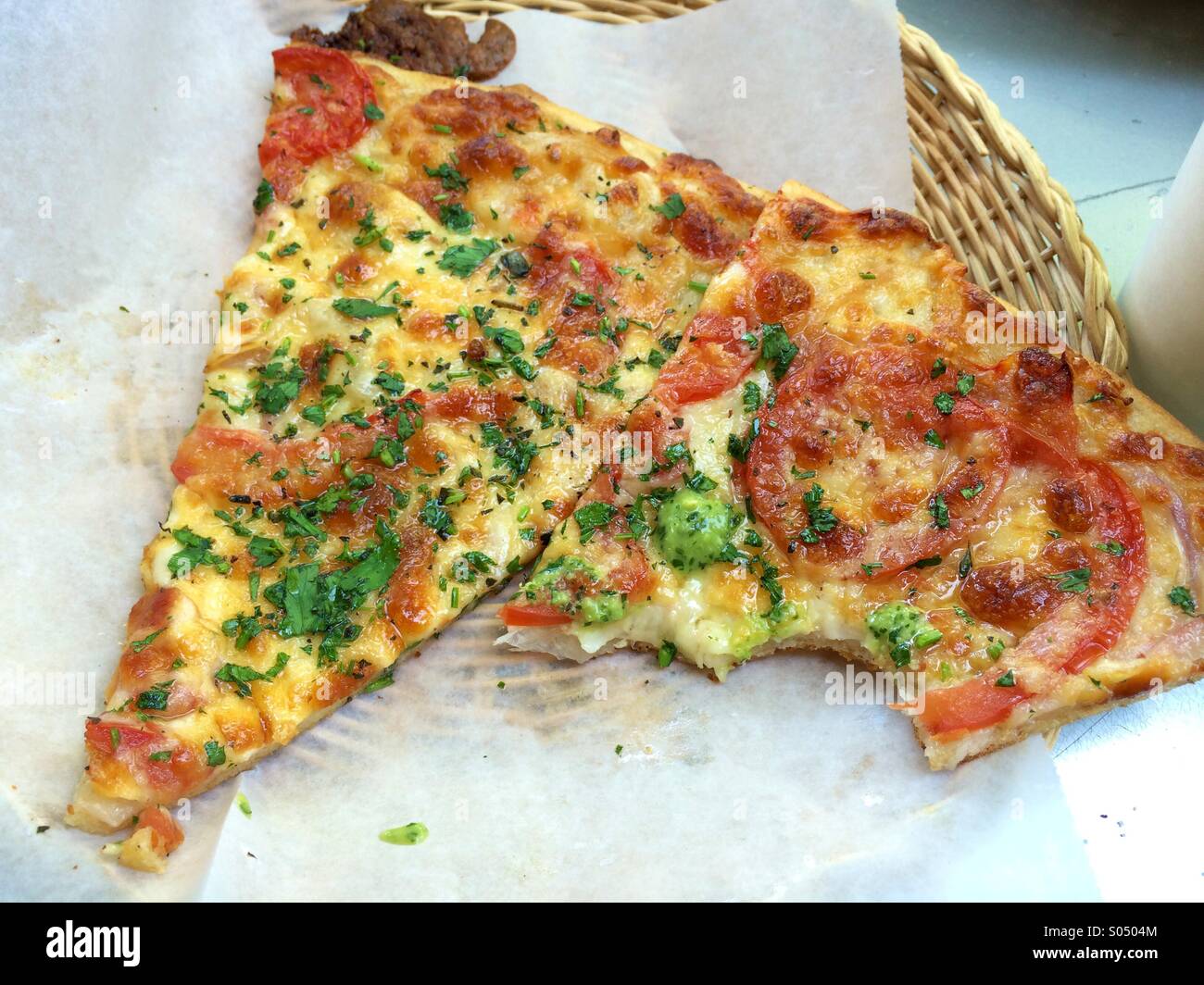 Pizza de colores Foto de stock