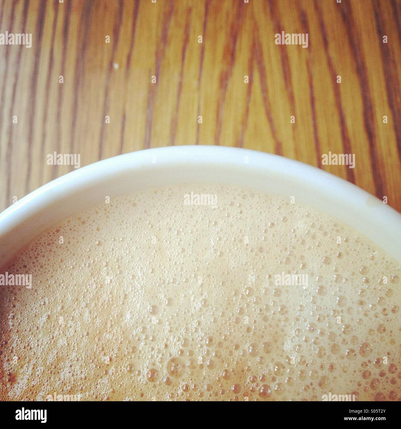 Taza de café cappuccino bebida detalle Foto de stock