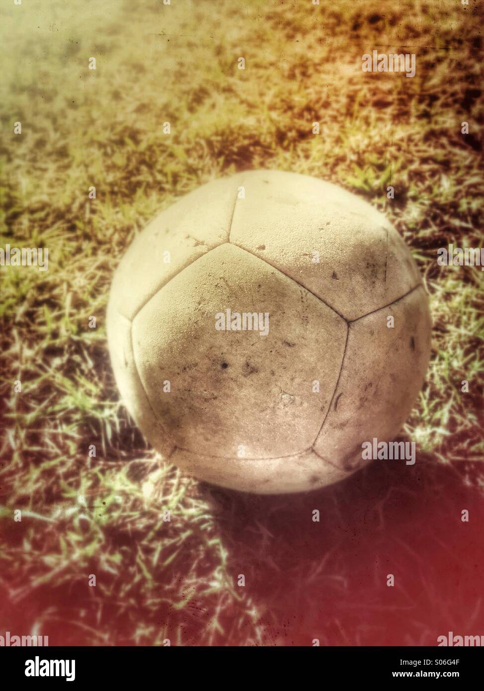 Balón de fútbol. Foto de stock