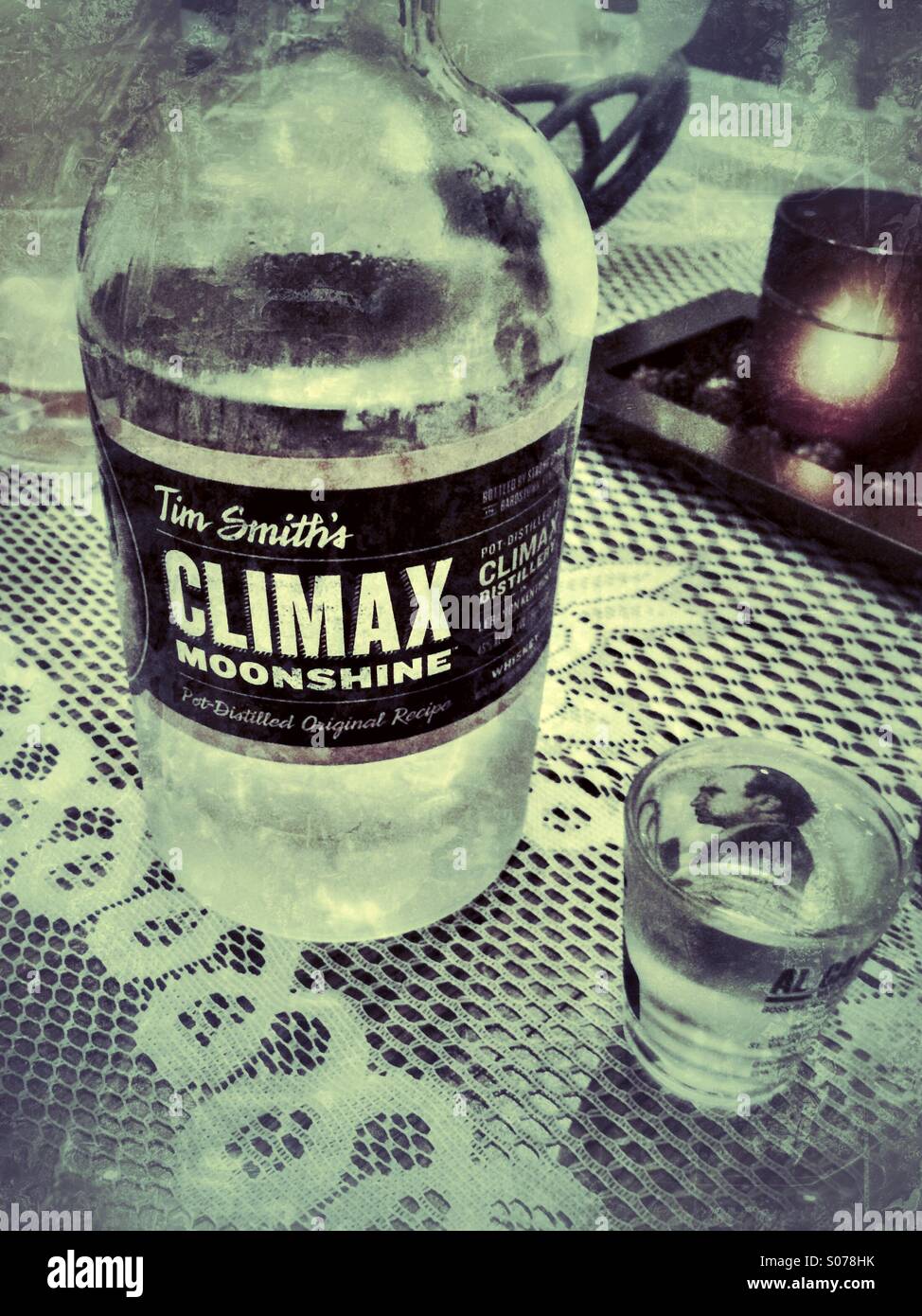 Un disparo de Tim Smith's Climax Moonshine Foto de stock