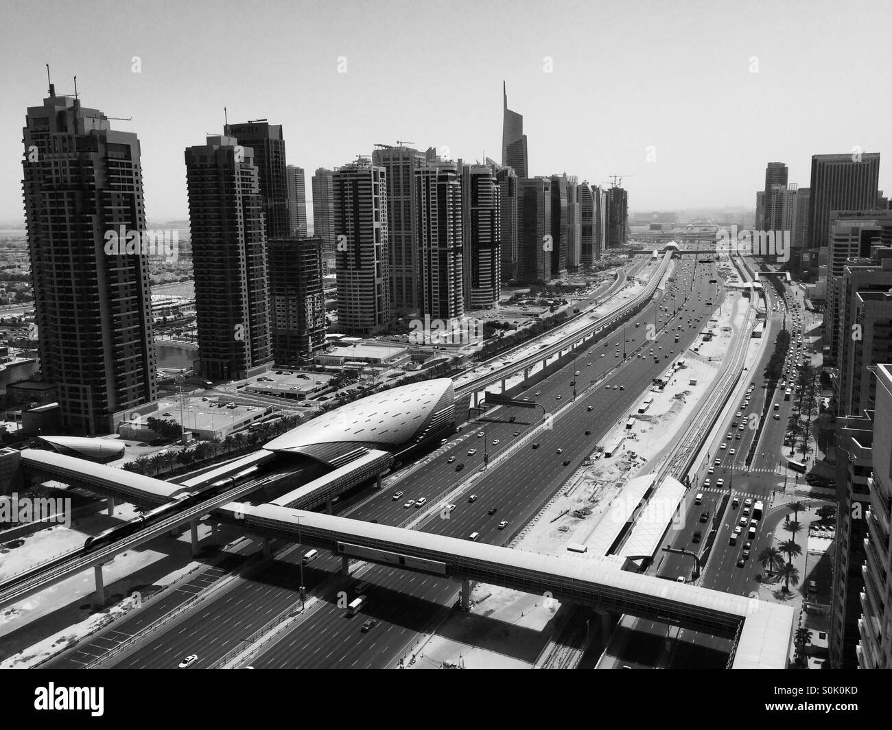 Sheikh Zayed Road Foto de stock