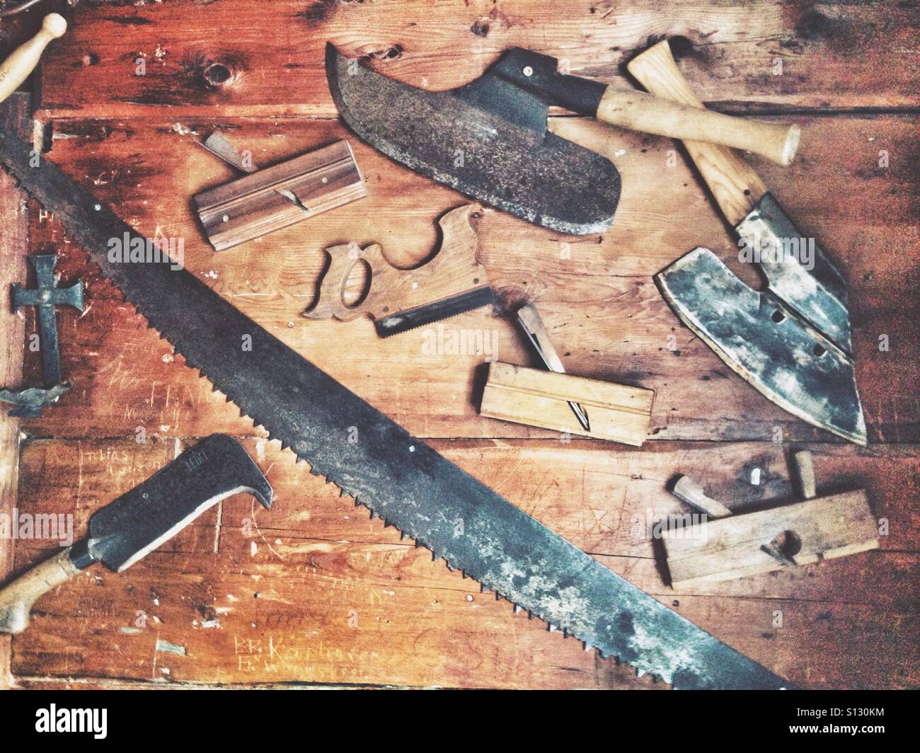 Antique woodworking tools fotografías e imágenes de alta resolución - Alamy