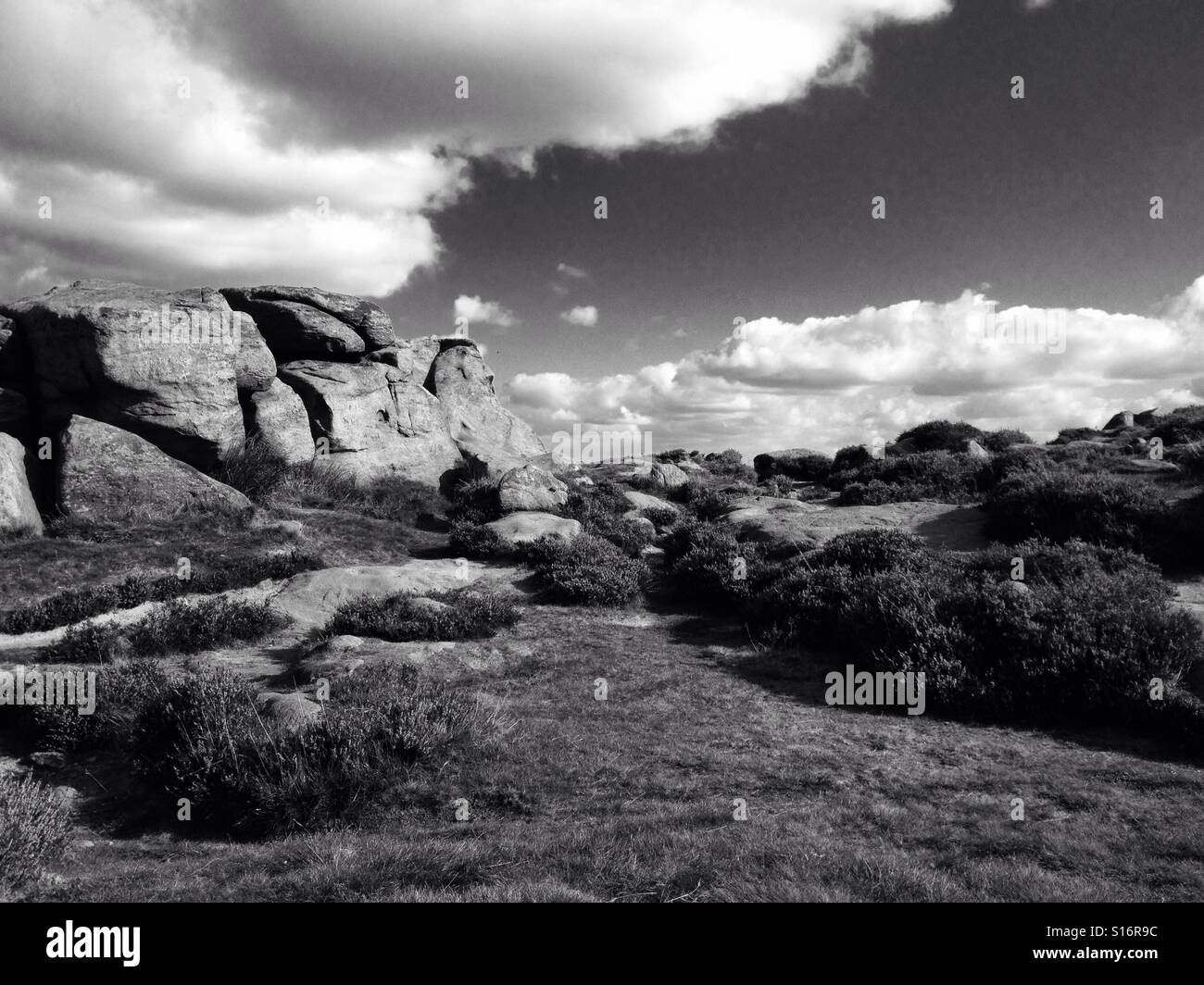 Vaca y ternera rocas, Yorkshire Foto de stock