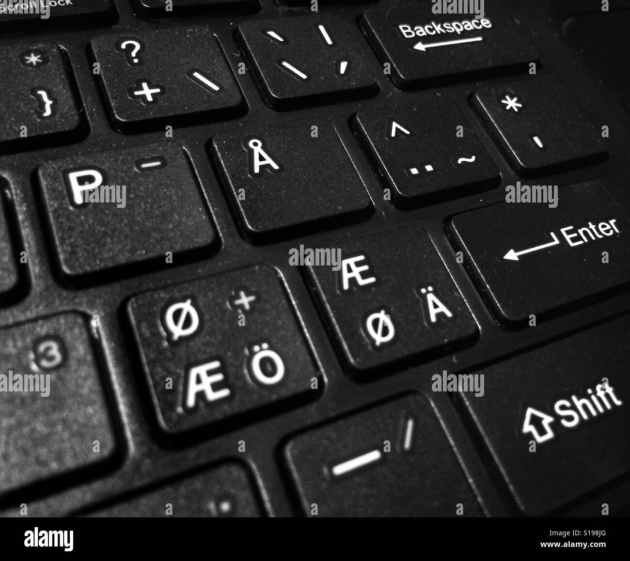 Estilo nórdico teclado de ordenador Fotografía de stock - Alamy