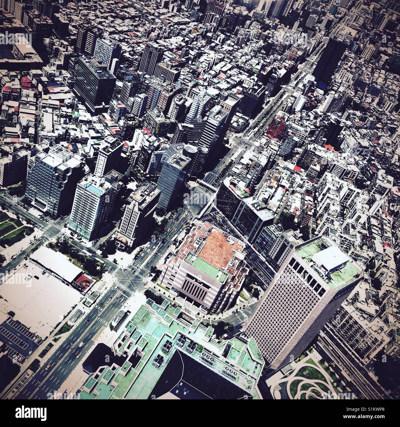 Vista de Taipei desde Taipei 101 Foto de stock