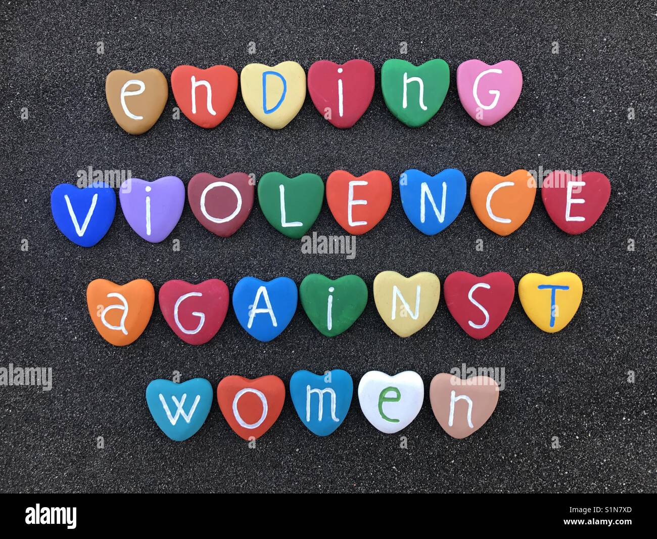 Poner fin a la violencia contra las mujeres Foto de stock