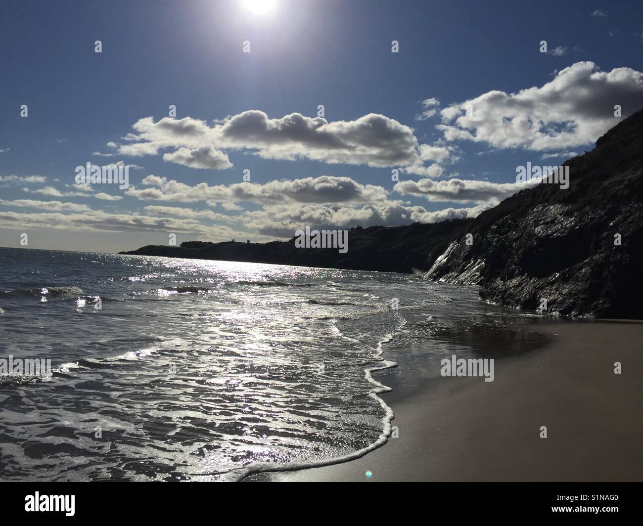 Sol en la playa Foto de stock