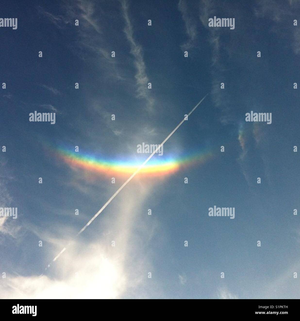 Trace en el arco iris Foto de stock