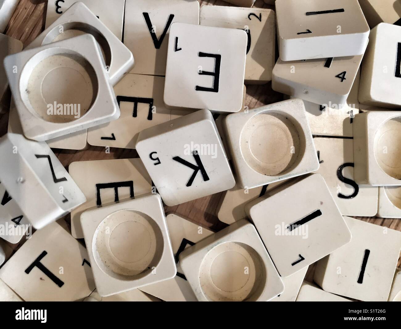 Fichas de Scrabble Foto de stock