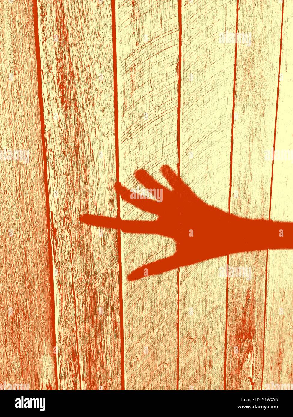 Sombra de la mano Foto de stock