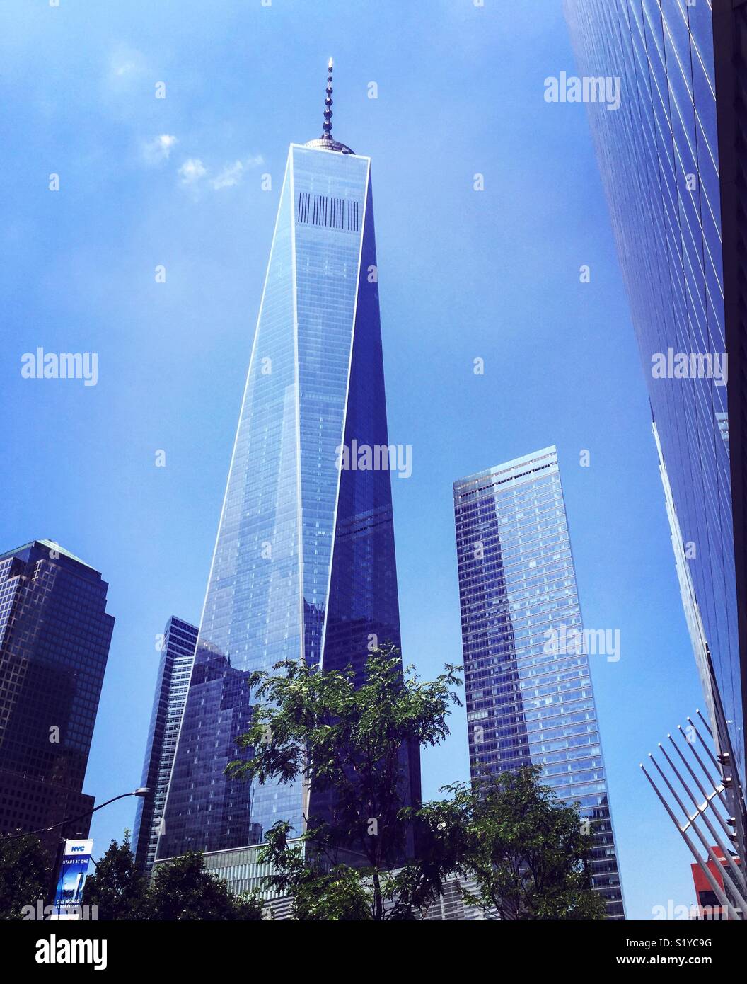 El One World Trade Center, Nueva York, EE.UU.. Foto de stock
