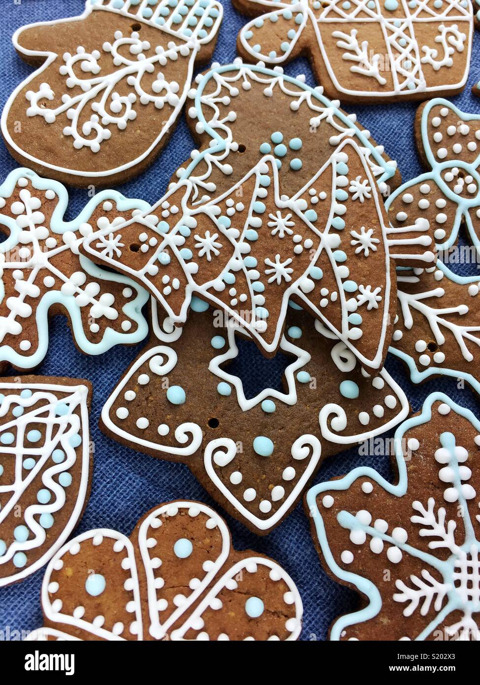 Decoración de Navidad galletas de jengibre Foto de stock