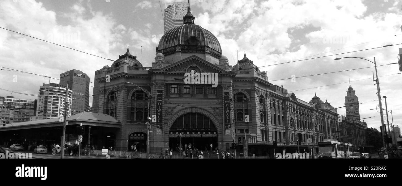 La estación de Flinders Street, Melbourne Foto de stock