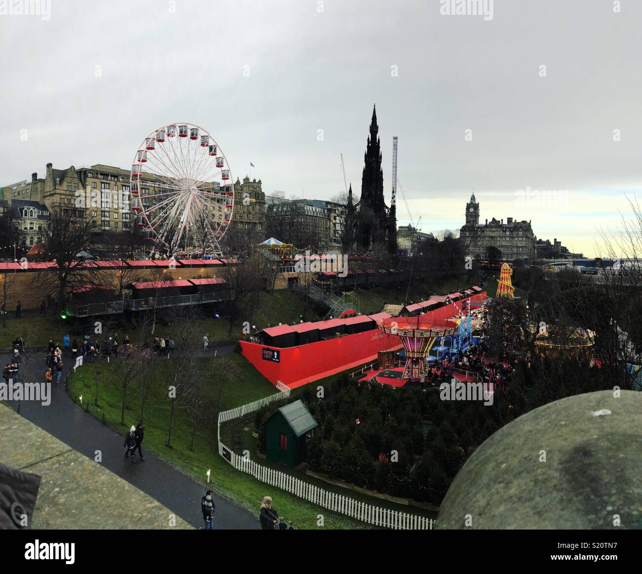 Mercado de Navidad de Edimburgo Foto de stock