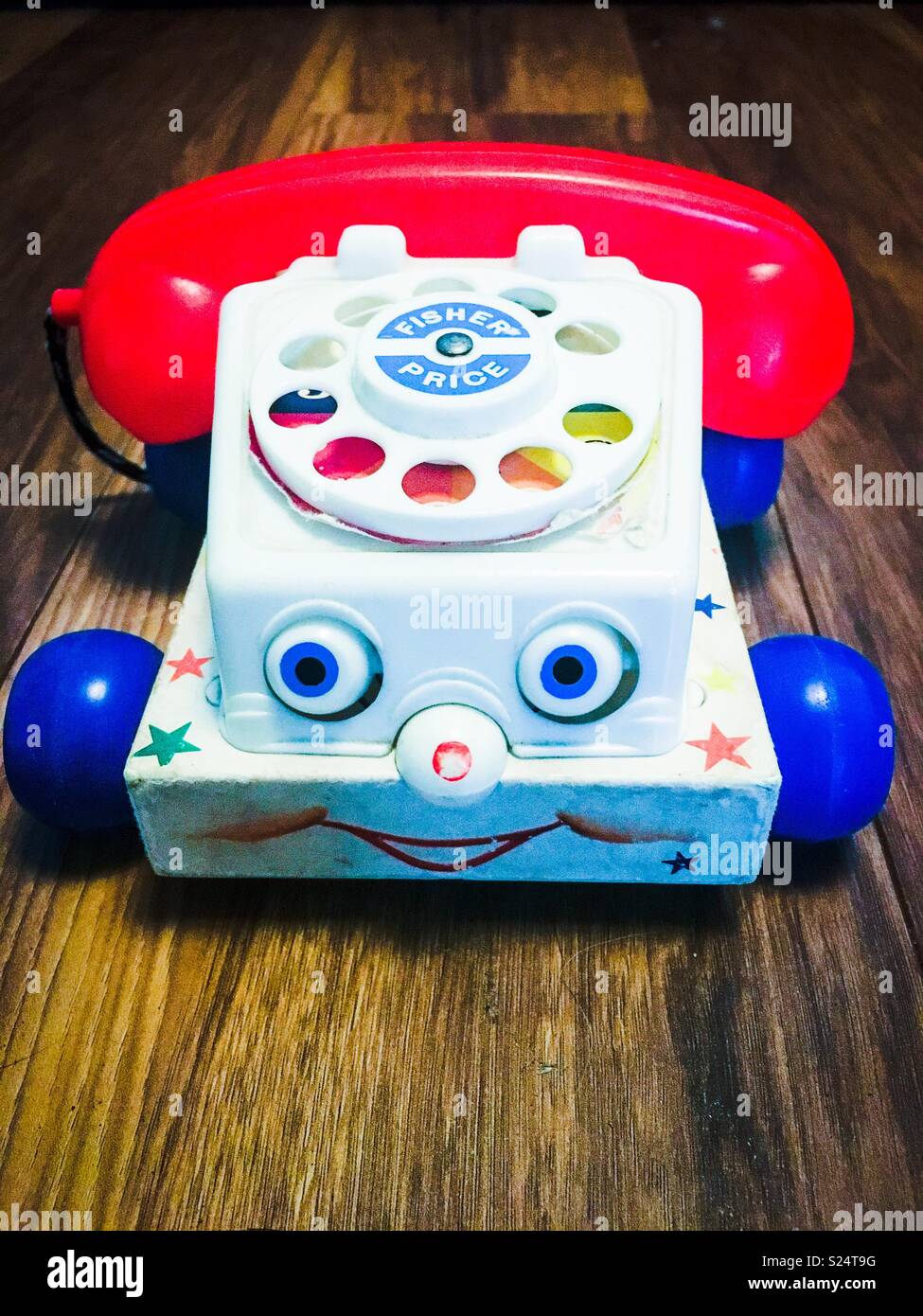 Teléfono de juguete para niños Fotografía de stock -