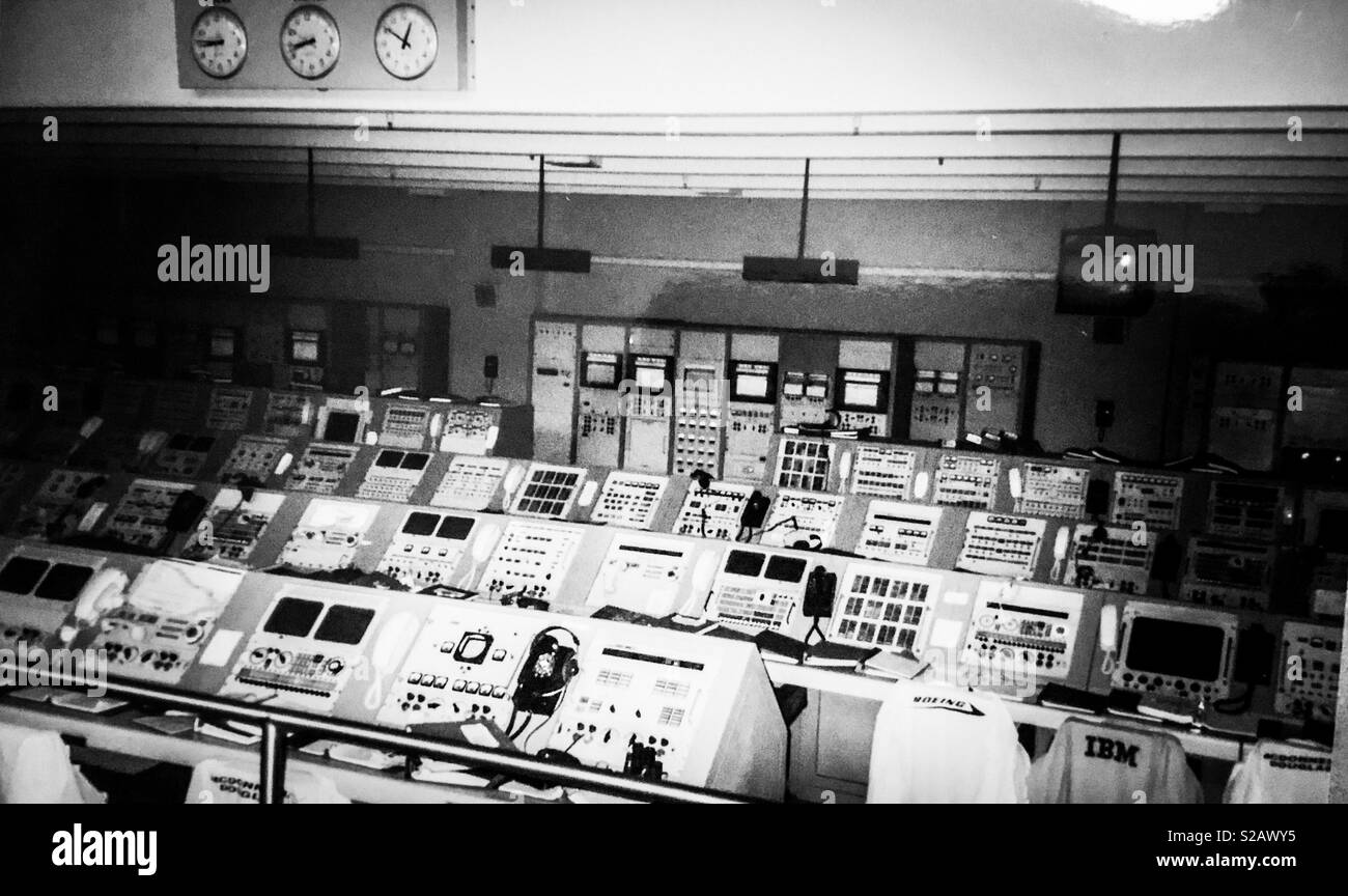 Centro Espacial Kennedy, la sala de control Foto de stock