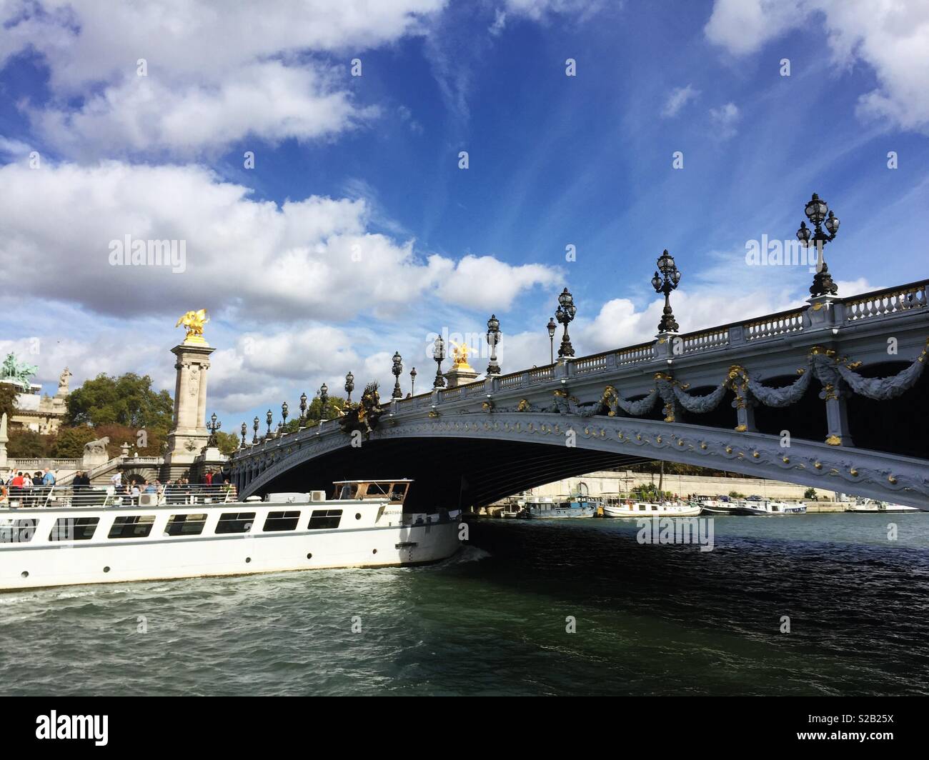 Puente Alexandre III (Puente Alexandre III), París, Francia Foto de stock
