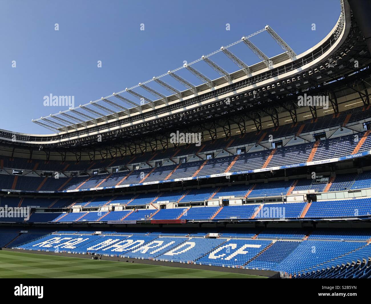 Estadio Santiago Bernabeu Madrid Foto de stock