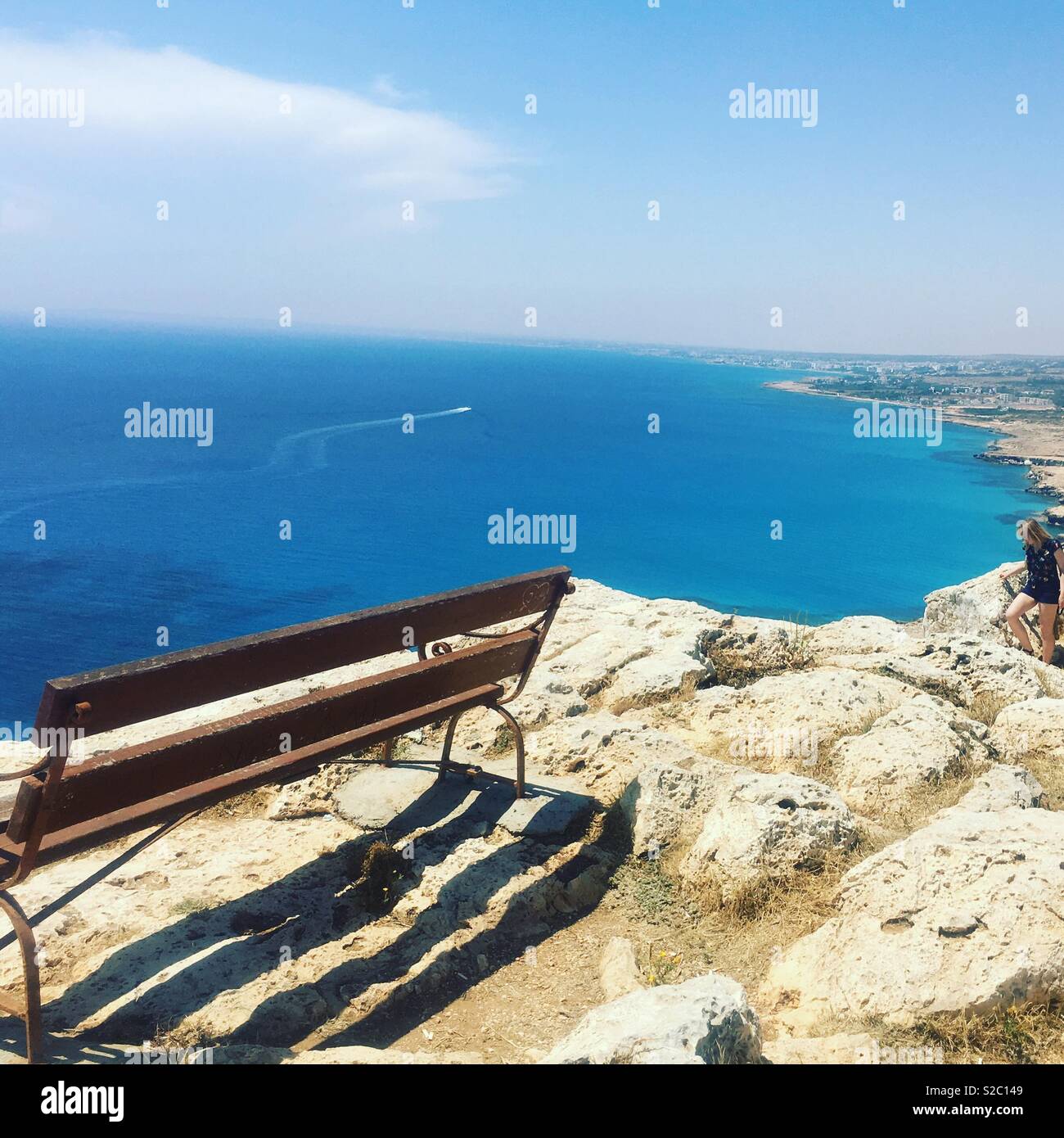 Impresionantes vistas en Chipre-Cape Greko Foto de stock