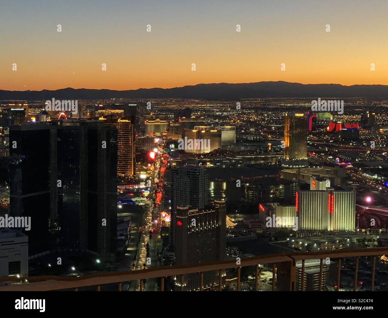 Vegas Night de gran vista (estratosfera) Foto de stock