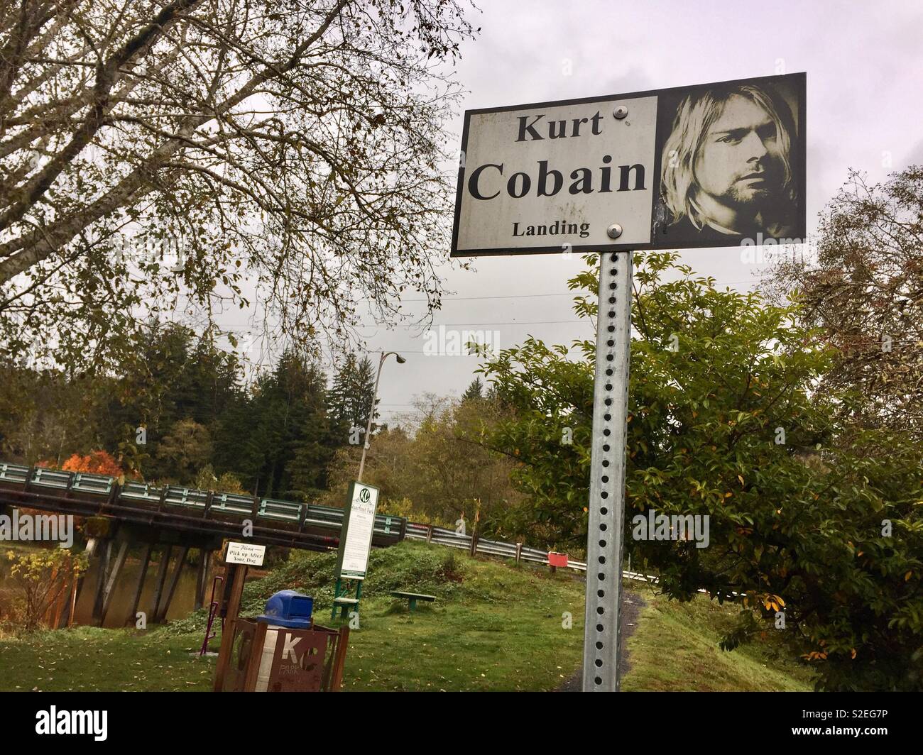 Kurt Cobain landing. Riverfront memorial park. Aberdeen, Washington