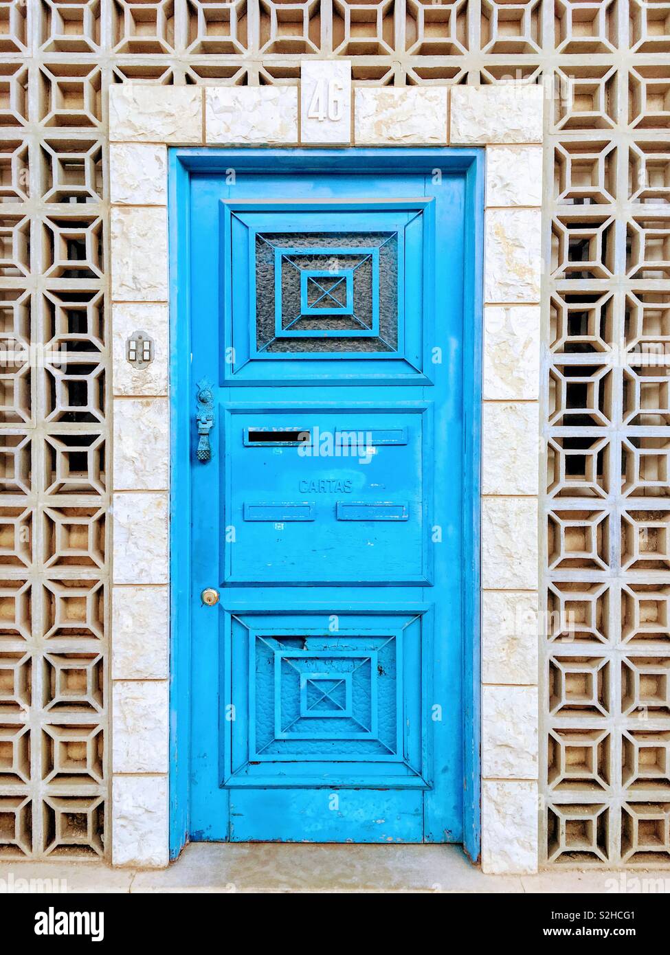 Puerta de turquesa Foto de stock