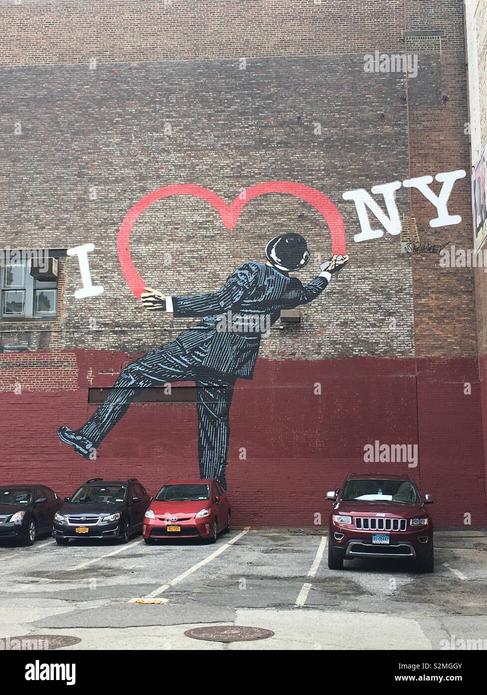 La Ciudad de Nueva York street art por Nick Walker en West 17th Street y la Sexta Avenida Foto de stock