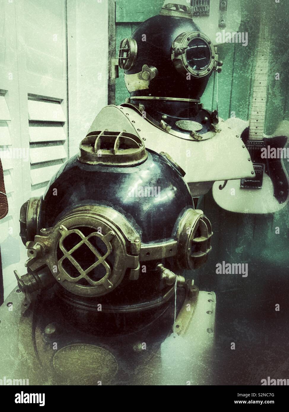 Navy Buceo Casco Mark V profundo mar casco para buzos Vintage réplica Anchor 18/" EE UU
