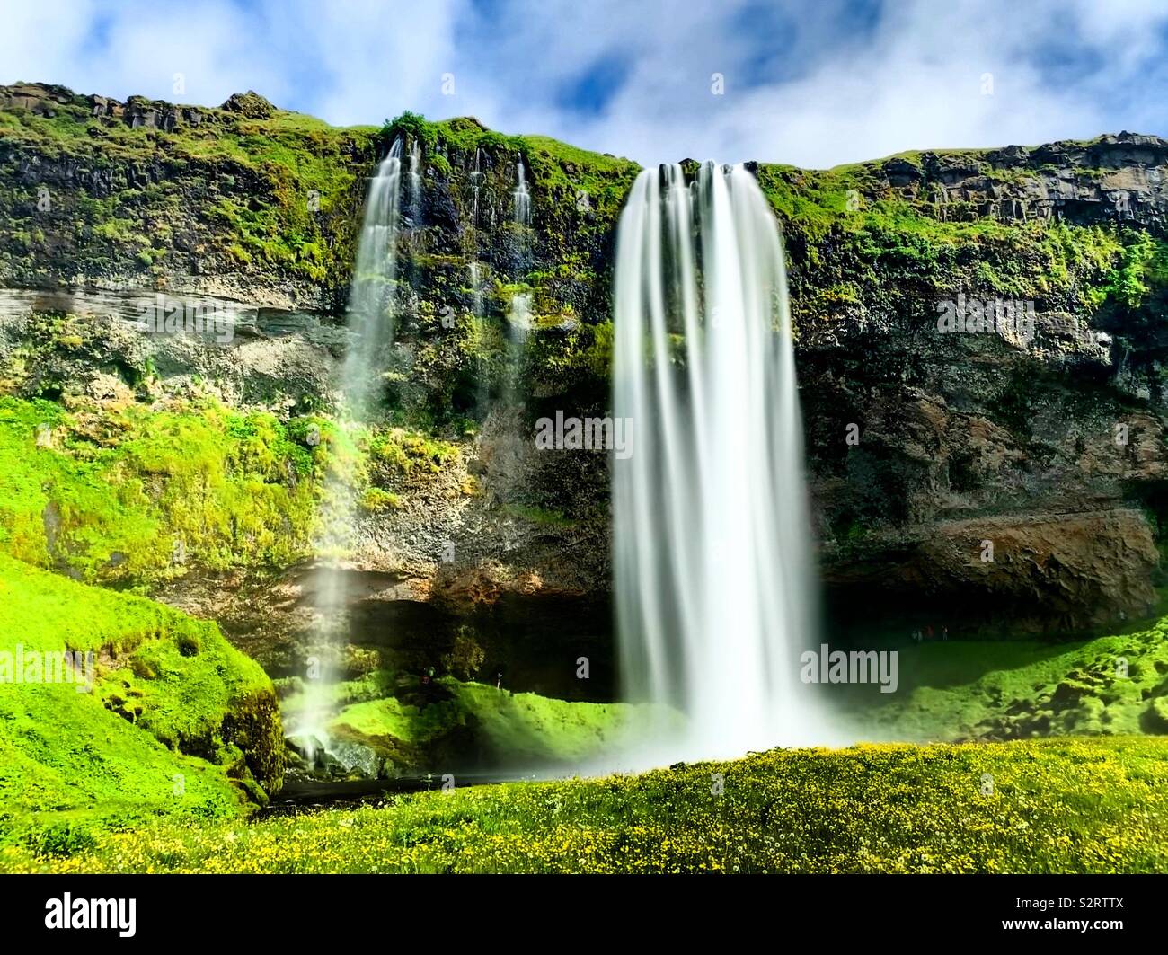 Cascada de Seljalandsfoss, Islandia Foto de stock