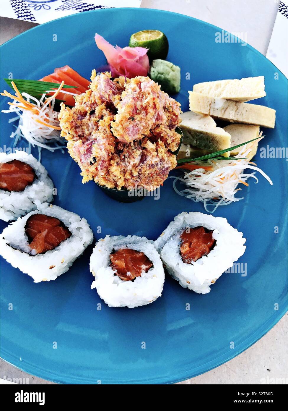 Placa de sushi Foto de stock