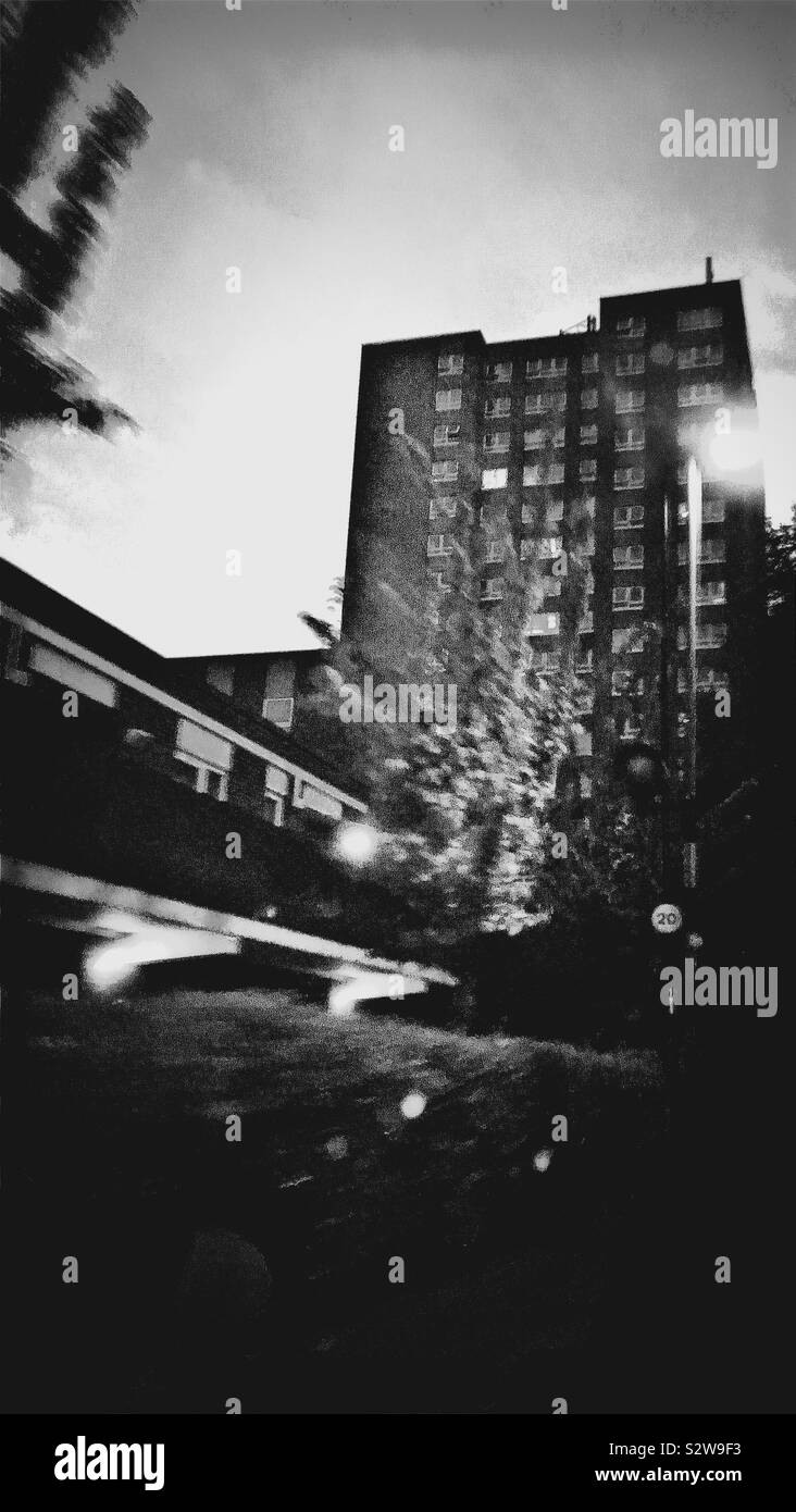 Edificio de viviendas bristol Imágenes de stock en blanco y negro - Alamy