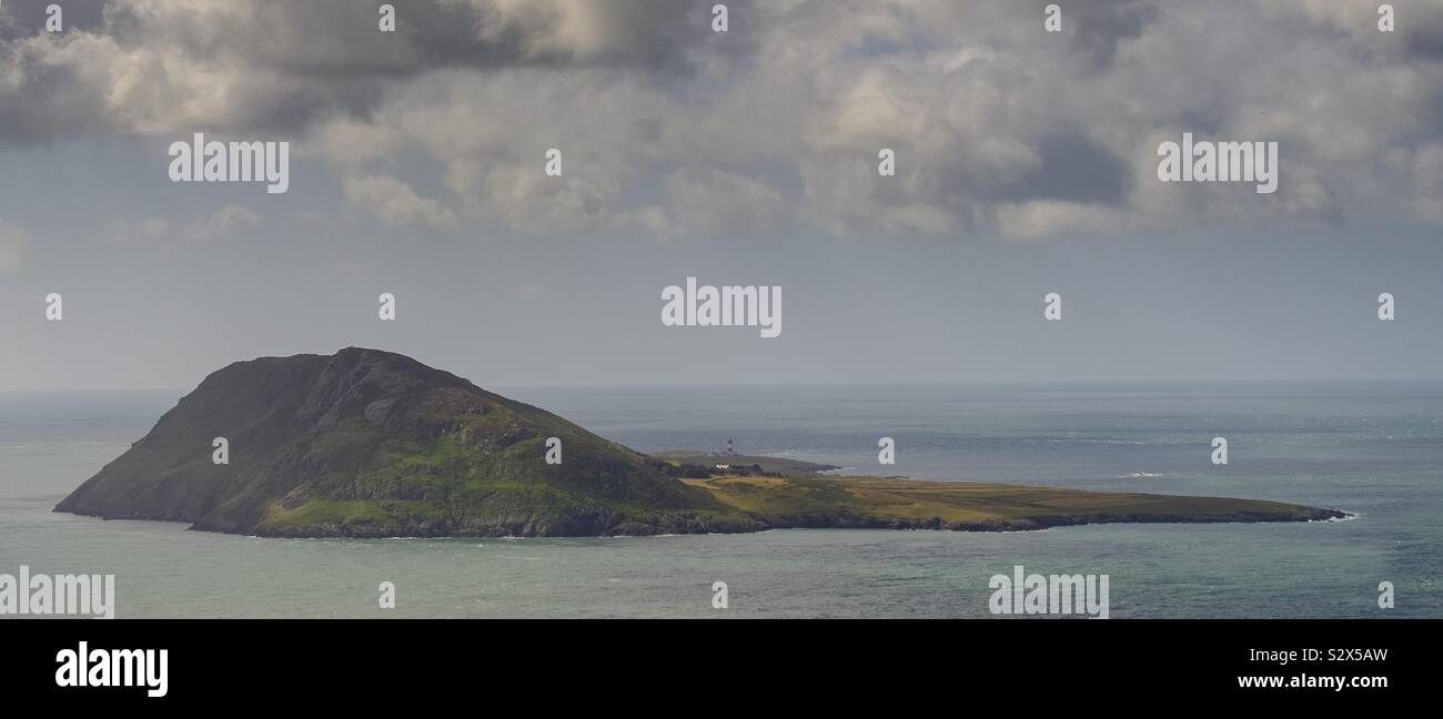 Vistas de Ynys Enlli Foto de stock