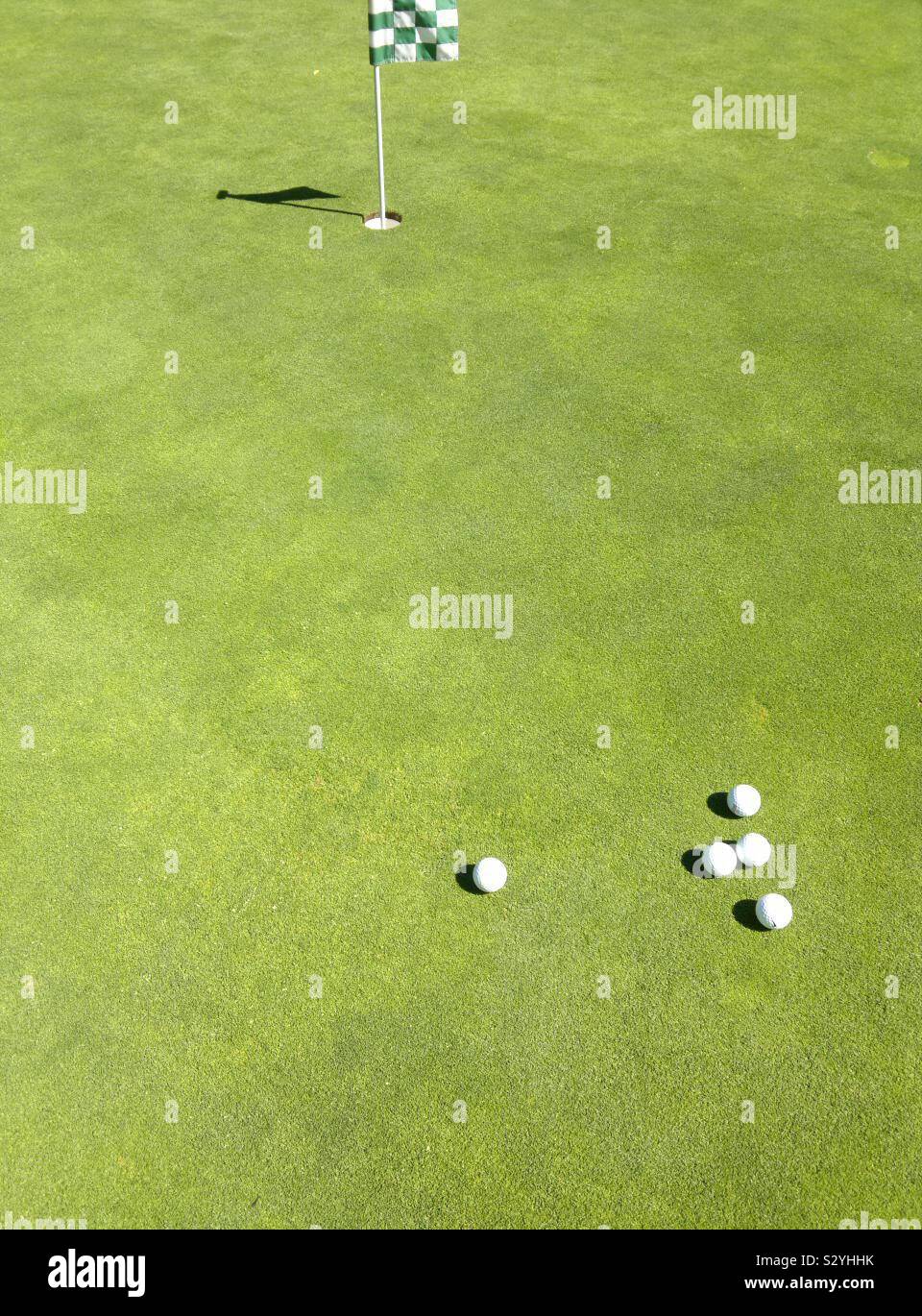 Putting green de golf Foto de stock