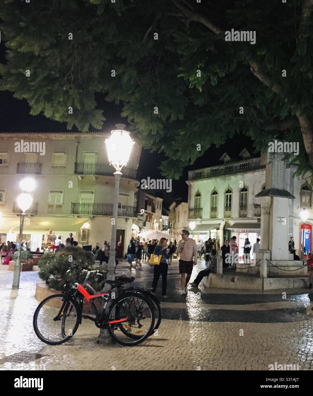 Plaza de Lagos en la noche Foto de stock