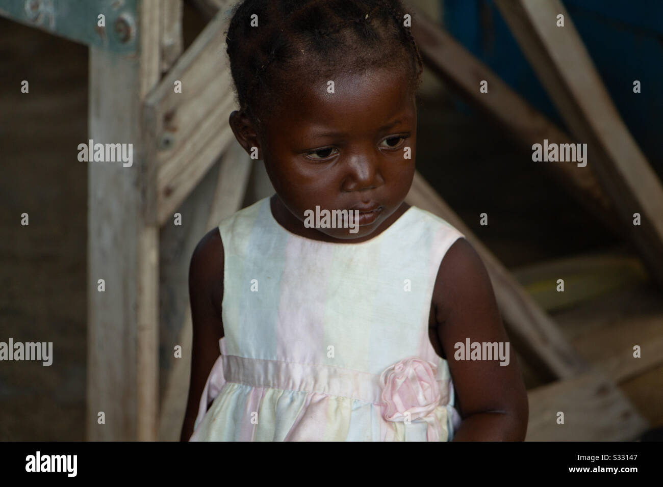 Niña en Haití Foto de stock