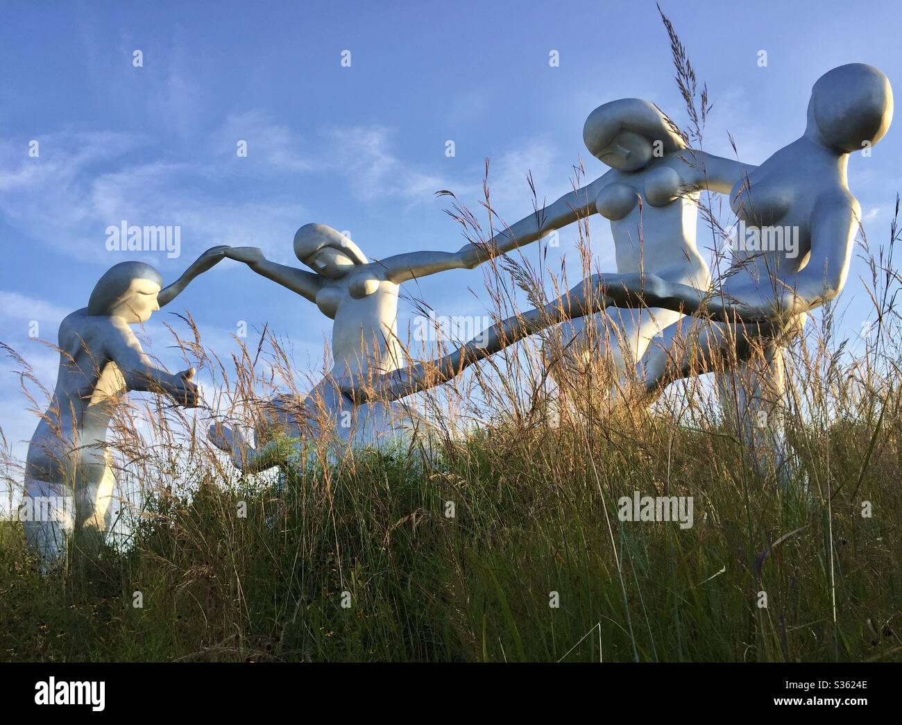 Escultura de Daydream por Seward Johnson en el terreno de la Escultura en Nueva Jersey Foto de stock