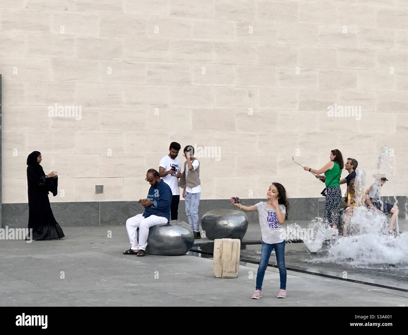 Tiempo selfie. Museo de Arte Islámico, Qatar Foto de stock